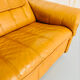 Vintage 70s thick cognac leather 2-seater sofa by De Sede.