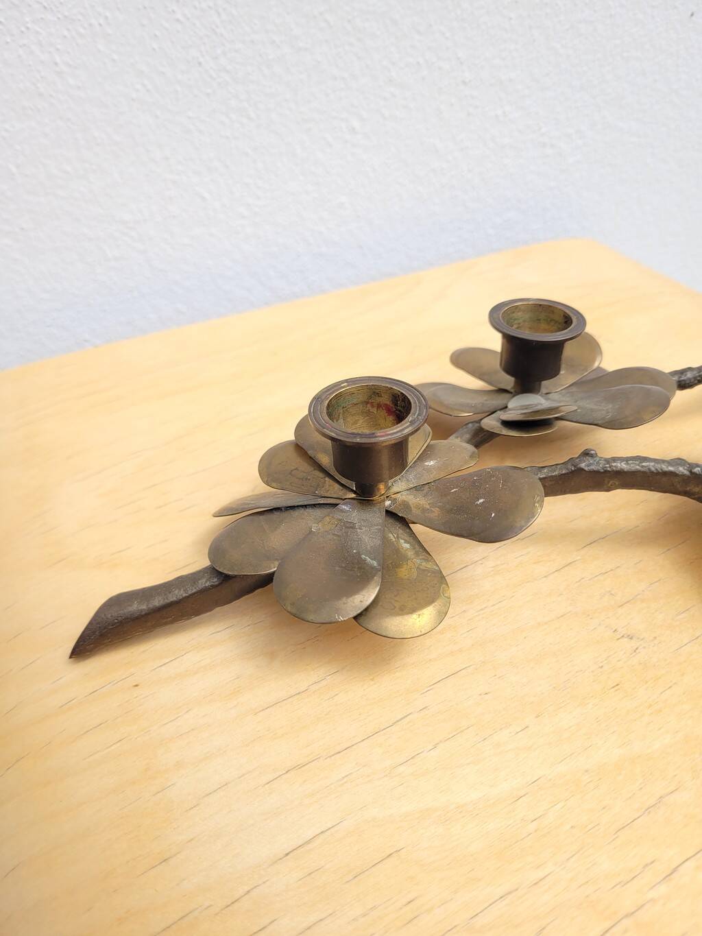 Brass 3-light centerpiece candle holder