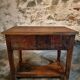 Table d'appoint française ancienne en noyer et cerisier – Louis Philippe, XIXe siècle