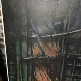 Pair of oil on canvas paintings of a boat interior from the 50s/70s