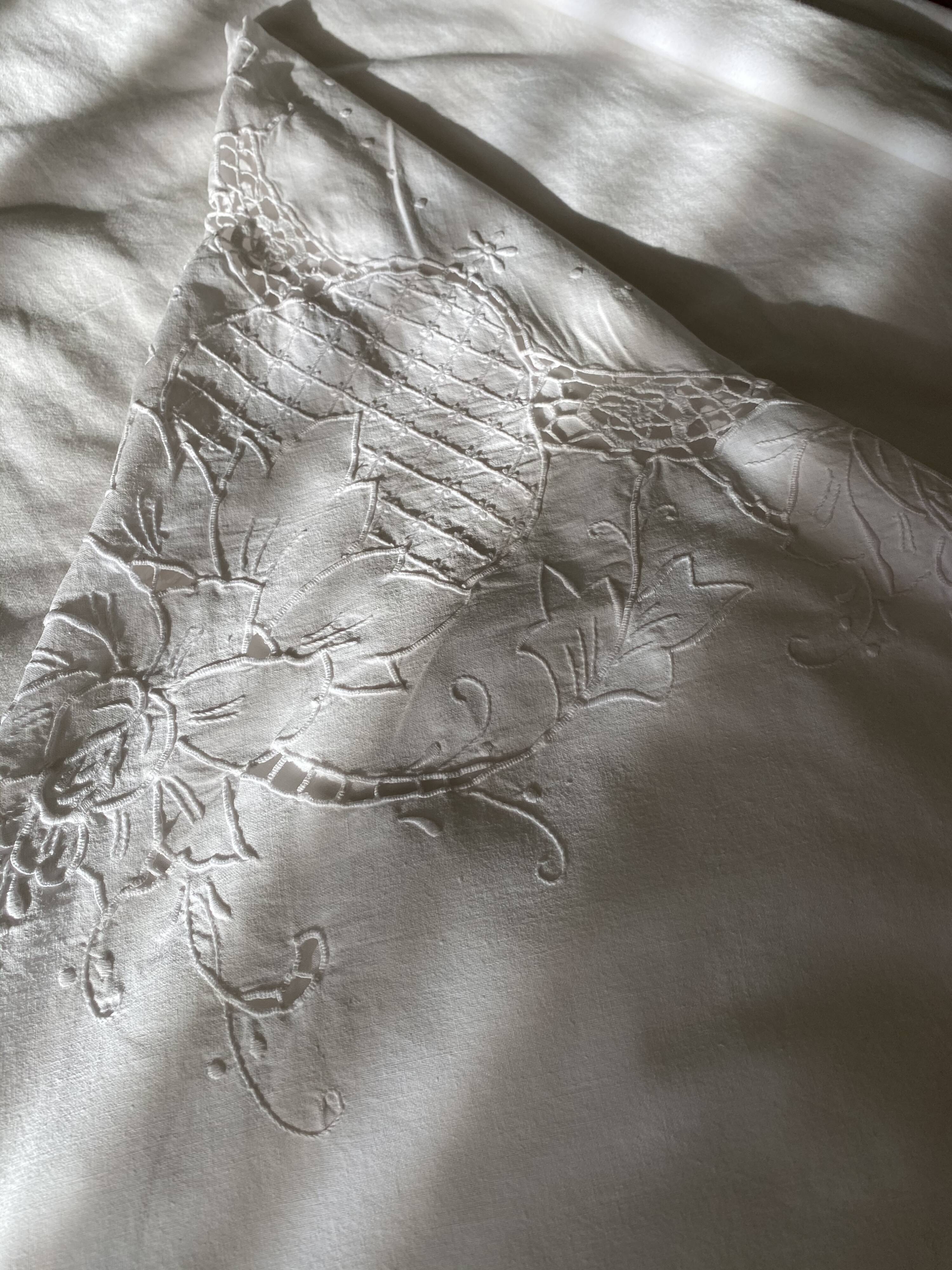 Nappe ronde en coton