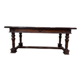 Louis XVI solid walnut dining table