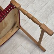 1970s, set of 6 Danish dining chairs, oak wood, furniture wool.