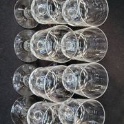 8 antique baccarat crystal wine glasses cut engraved 10742