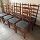 Set of 8 Scandinavian ladderback chairs, 1960s.