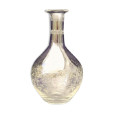 Chiseled glass decanter decoration foliage 50's vintage