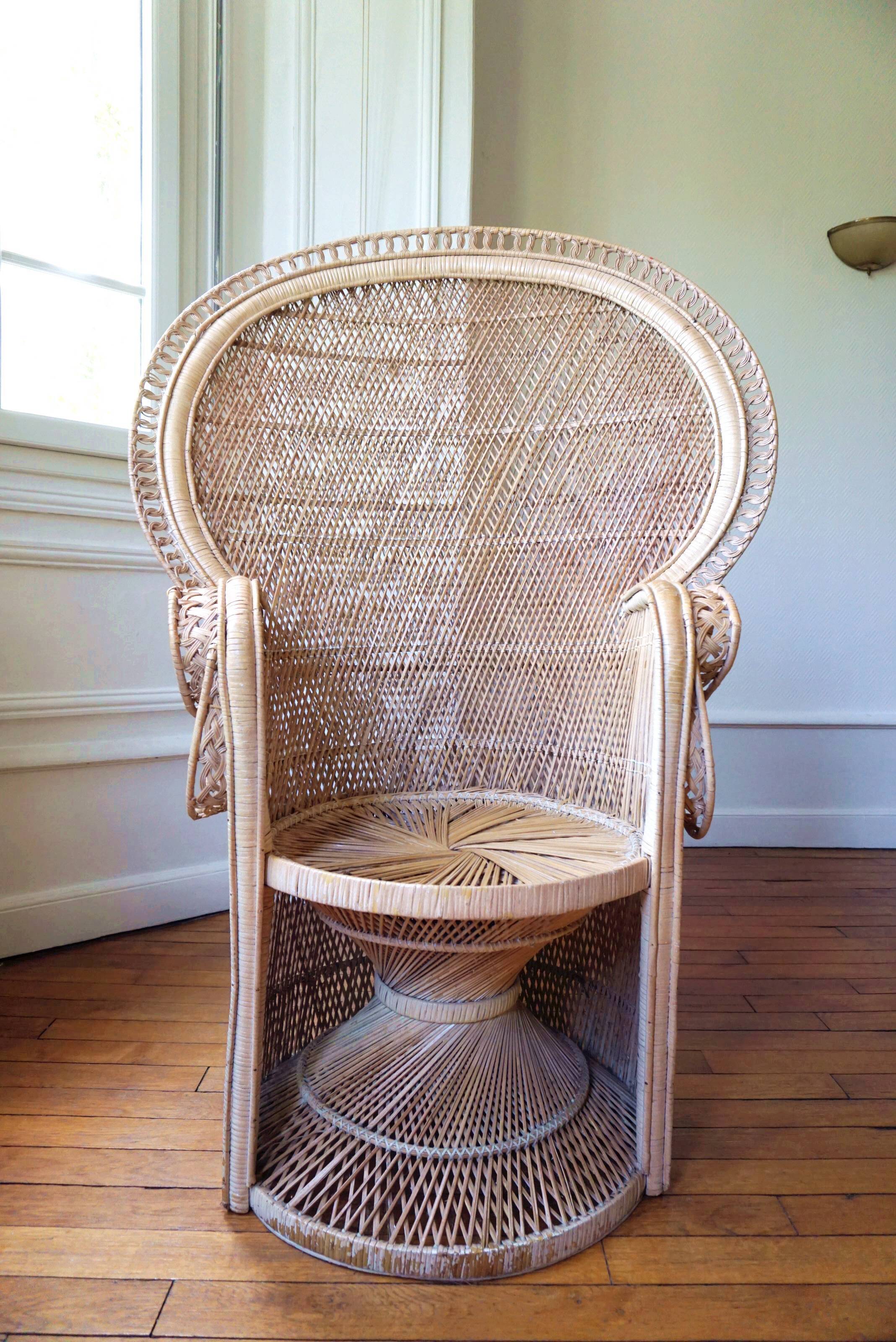 Emmanuelle rattan armchair