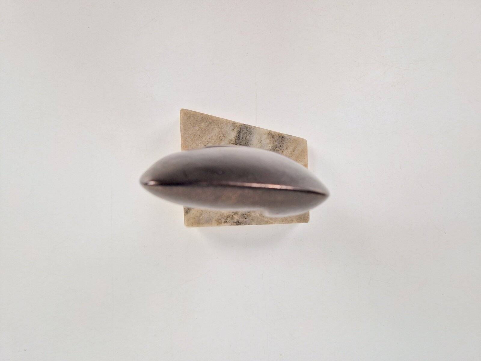 Sculpture abstraite vintage sur socle en marbre, années 1960