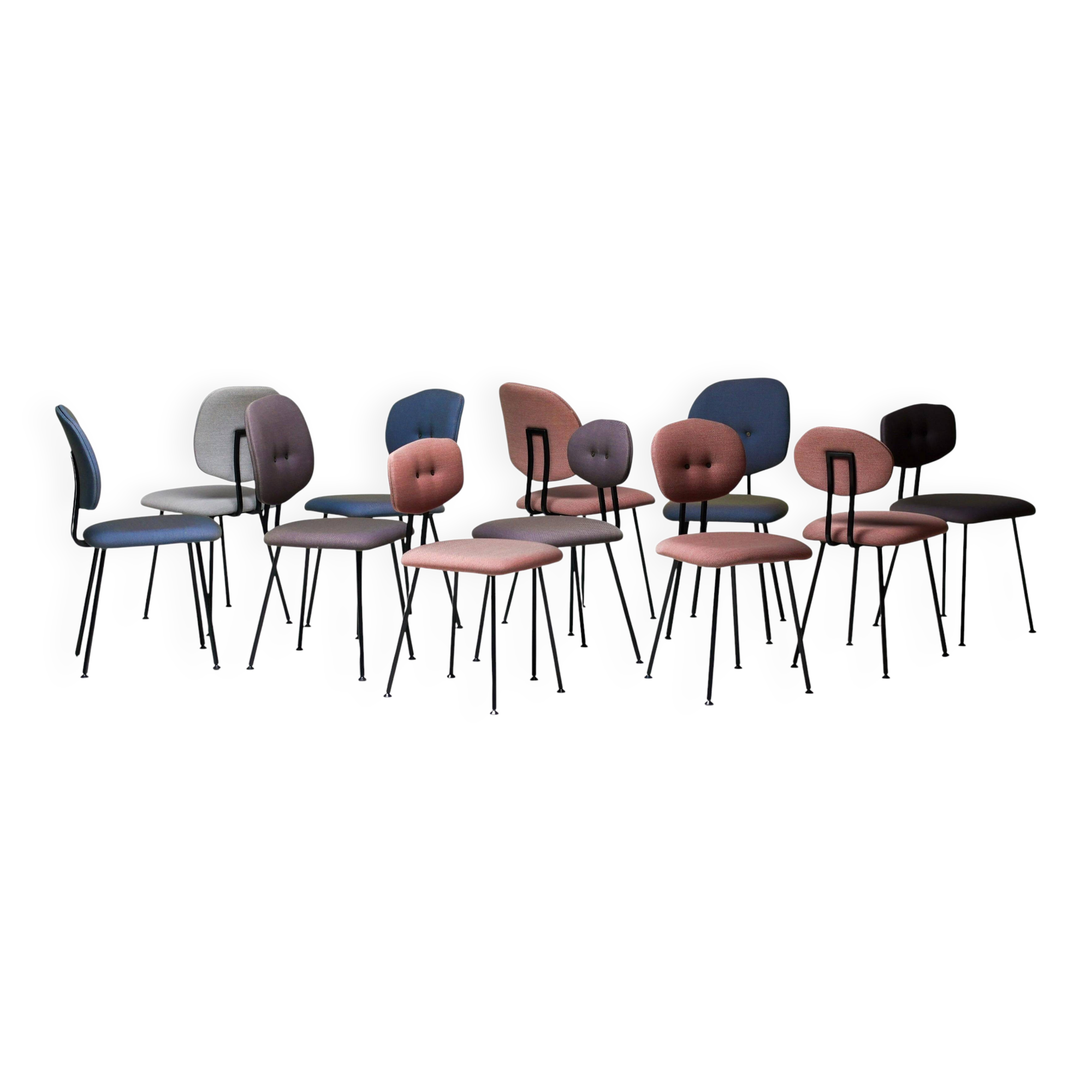 Monumental acquisition: 11 x Maarten Baas "101" chairs - Custom Camira Main Line