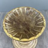 Table with a central carved wooden base, 20th century