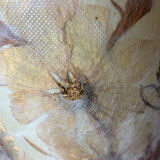 Lampadaire avec abat jour en fleurs séchées