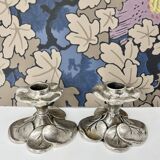Pair of flower candlesticks