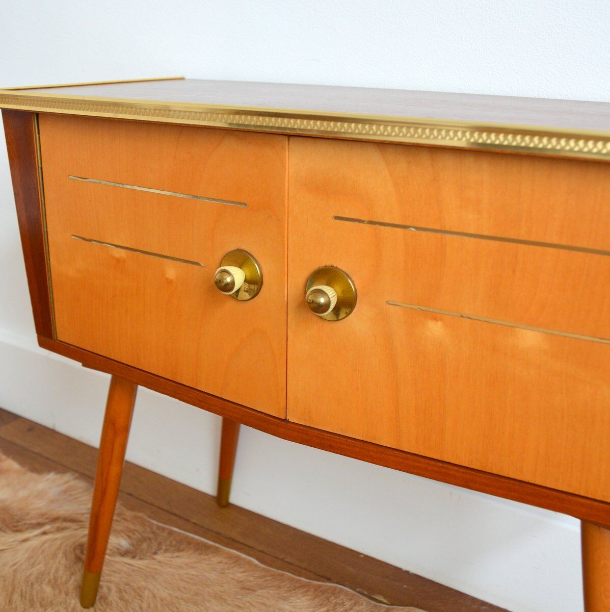 Console / bedside feet compass vintage 1950s