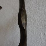 Bougeoir fer forgé brutaliste
