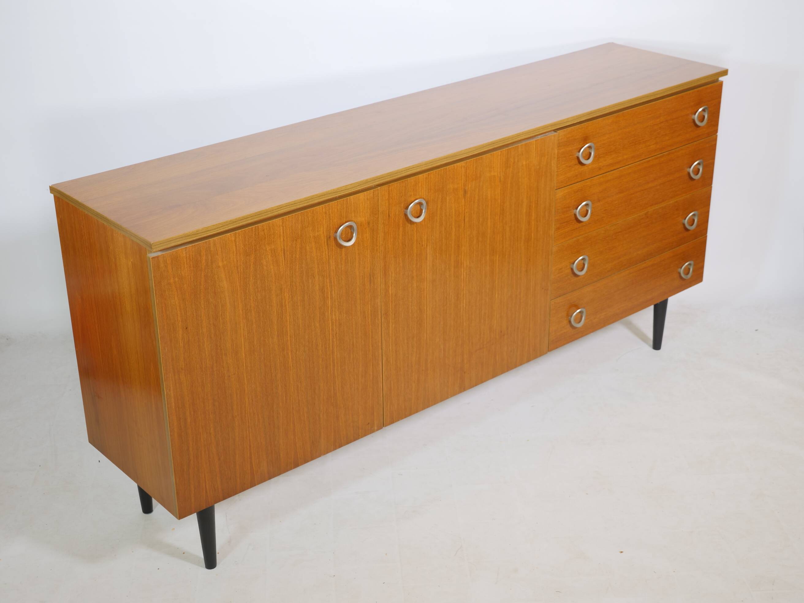 Teak vintage sideboard chest of drawers mid-century cabinet 60s