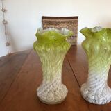 Old vases with gadroons and collars