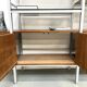 A row of 1980s bookshelves