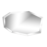Bevelled octagonal mirror 30s