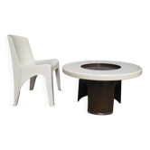 Table et chaise vintage Gilac années 70