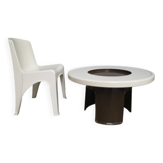 Table et chaise vintage Gilac années 70