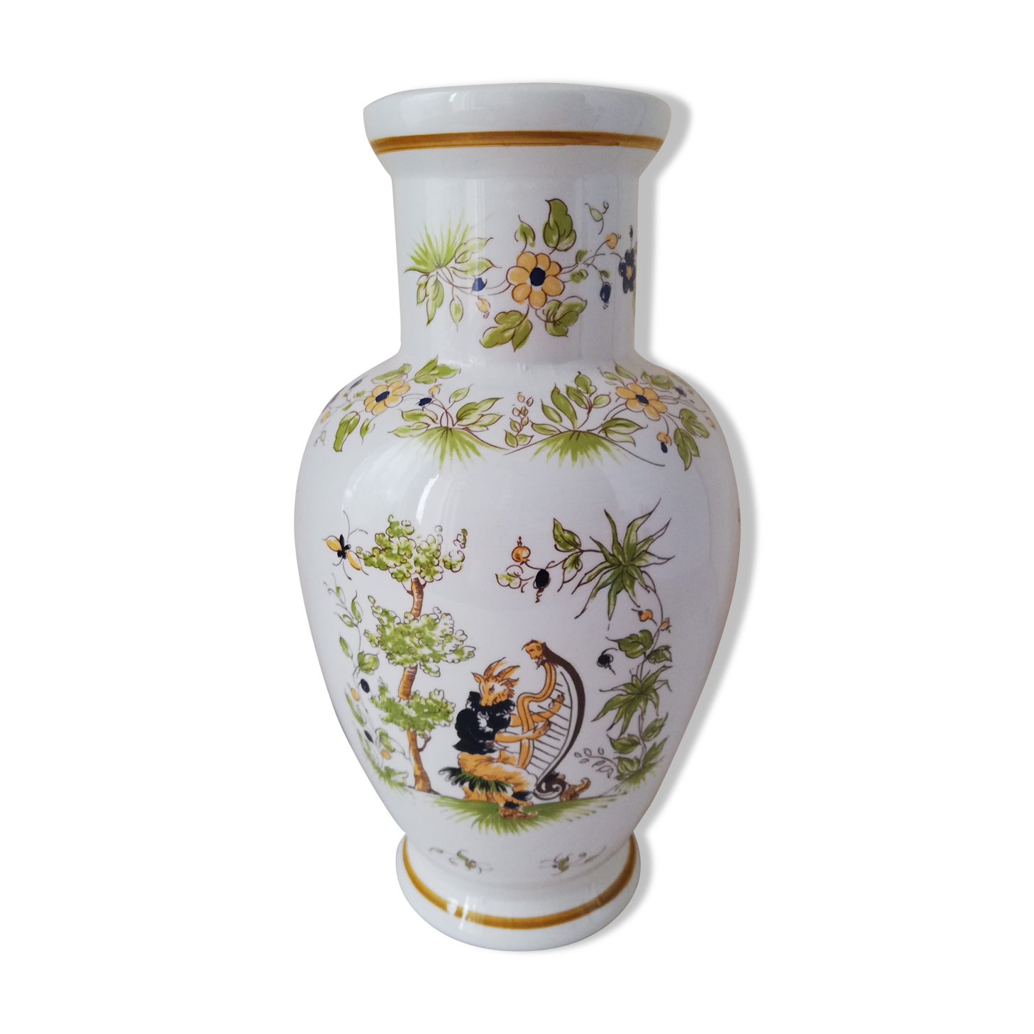 Vase old Moustier eighteenth century