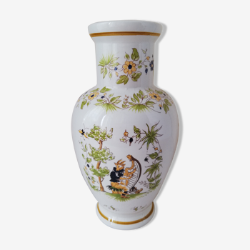 Vase vieux Moustier XVIIIè  siècle