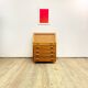 Danish Mid Century Teak Writing Cabinet, Bureau or Secretary Desk with roll top, 1960s