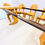 Ensemble de salle à manger de table extensible et 6 chaises