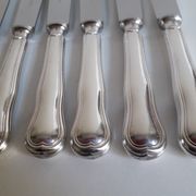 Set of 12 knives silver metal and stainless steel violin model Ercuis