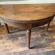 Half moon table in walnut style Louis philippe