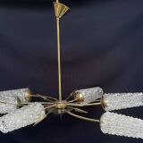 Vintage 60s sun shape chandelier 6 branches