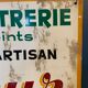 Old paint-glass sheet metal