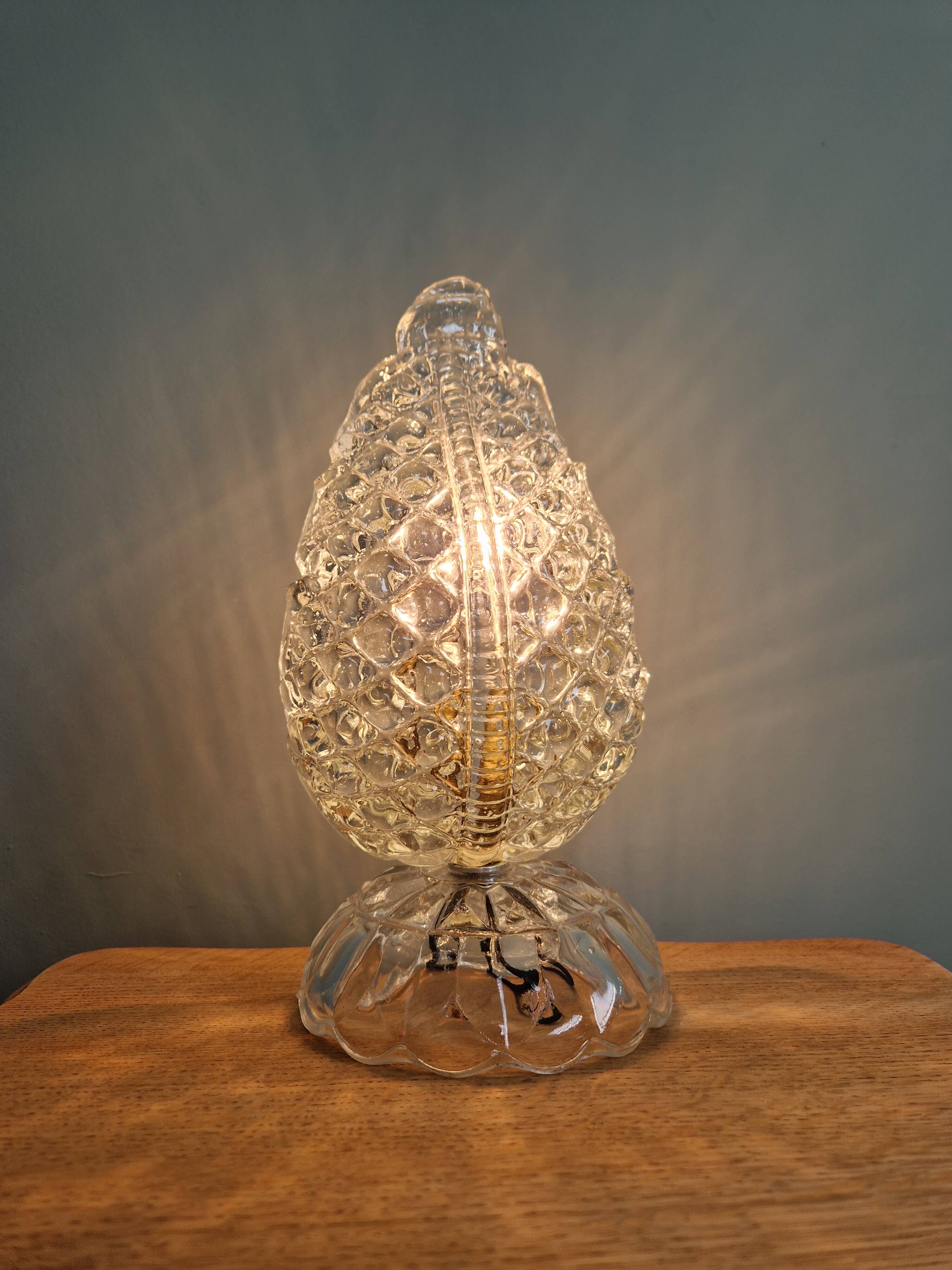 Murano glass table lamp, Barovier & Toso, 1950s