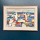 Original Swedish Oil on Canvas - "Abstract Harbour Motif" vintage