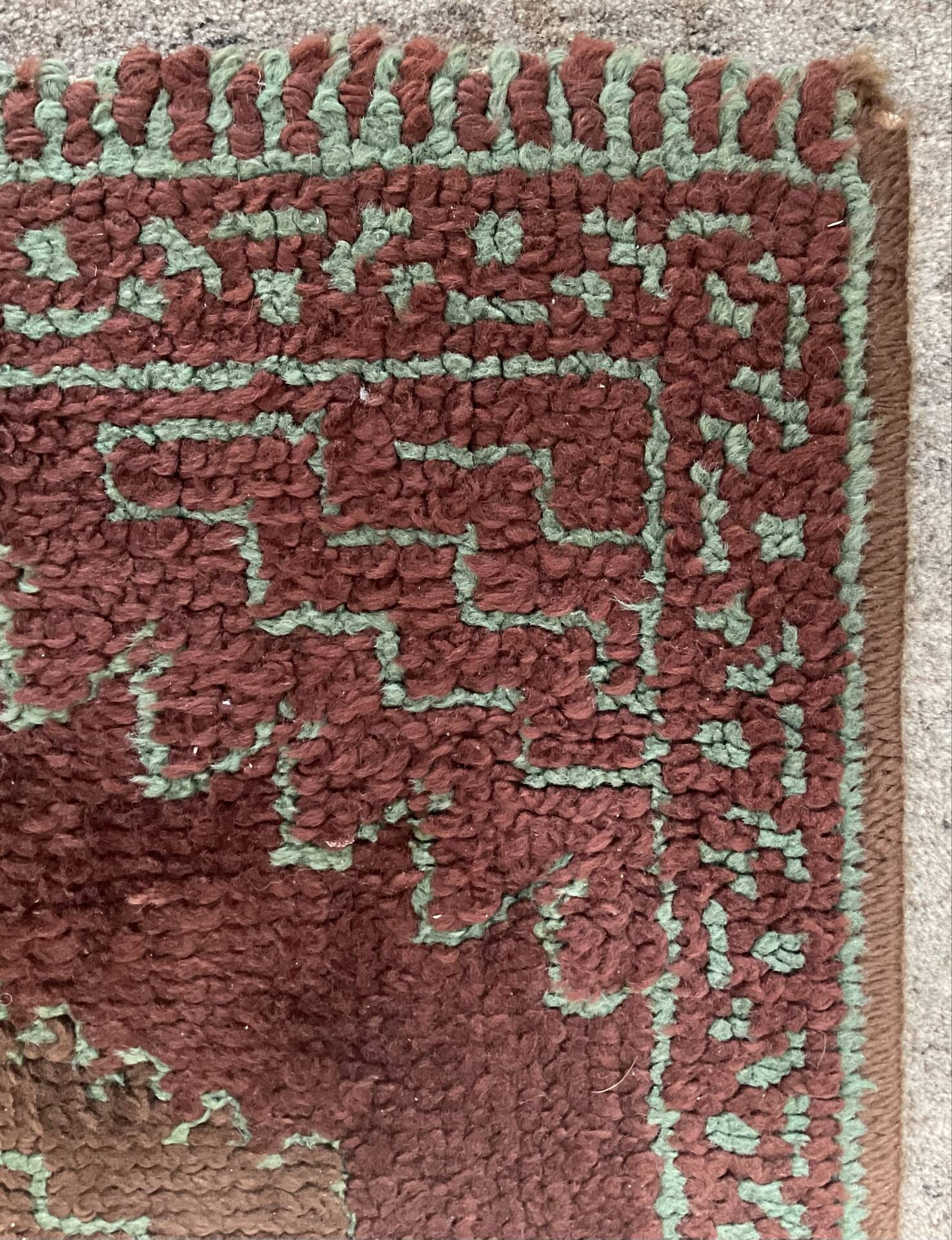 Vintage woven wool rug 70x145cm