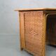 Mid-century italian bamboo, rattan and teak desk, 1960s