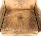 Scandinavian rotating leather armchair, Swivel chair, "Minerva", Torbjørn Afdal, Sweden, 1960