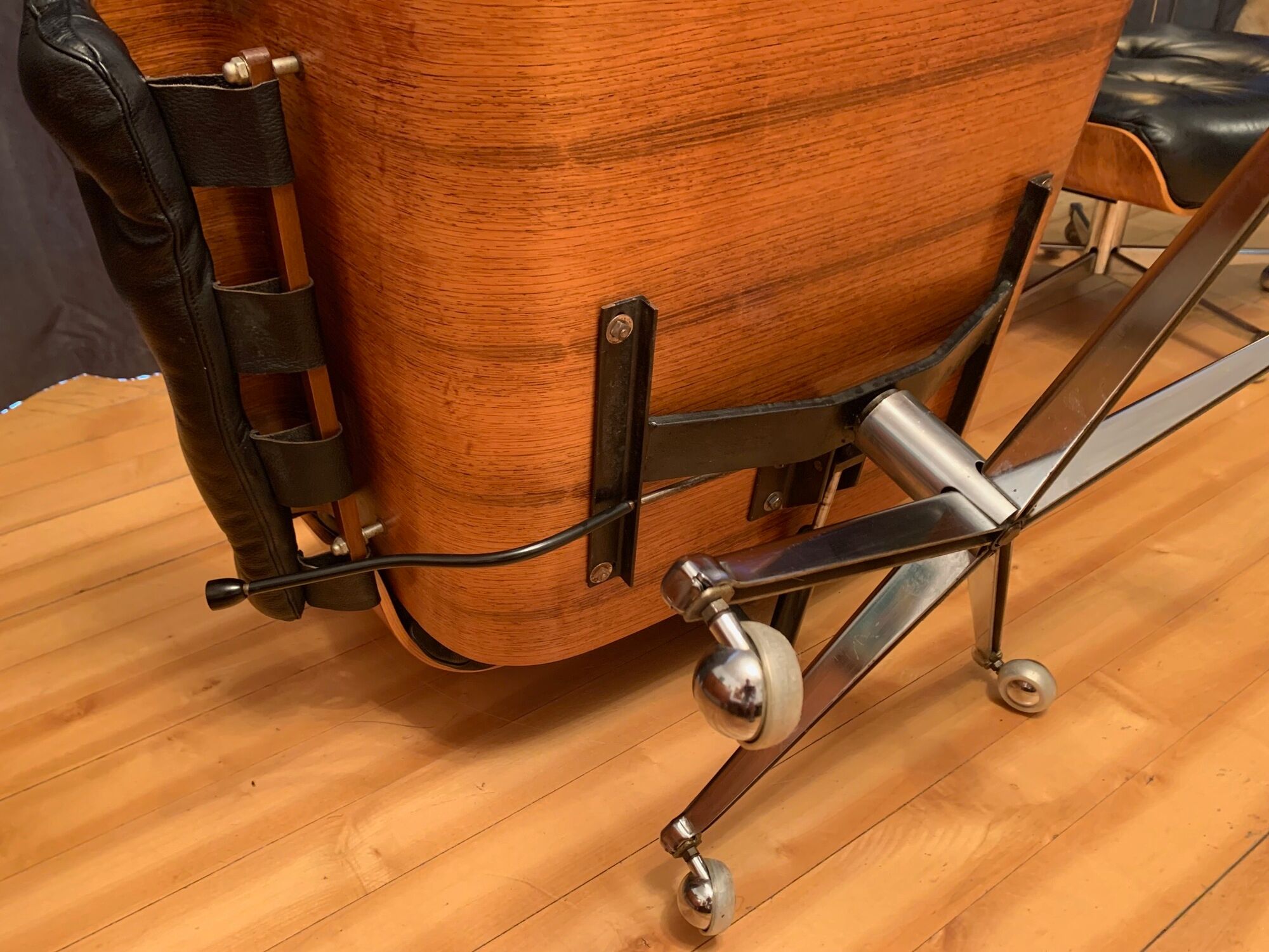 Armchair with footstool by Martin Stoll, Stoll Giroflex, Switzerland, 1960s.