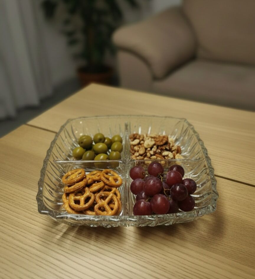 Vintage glass appetizer dish