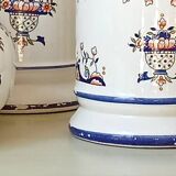 2 apothecary jars & candy box "old Rouen", circa 1960