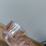 Vintage pink moulded glass salt and pepper shaker set.