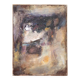 Oil on canvas signed Raymond Galliano, abstract composition, large wall painting, interior decoration.