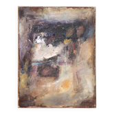 Huile sur toile signée Raymond Galliano, composition abstraite, Grand tableau mural, décoration intérieure