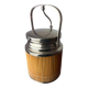 Hollywood Regency rattan ice bucket with tongs, Italy, 1970
