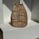 Rattan pendant lamp in the shape of bell D25 H28