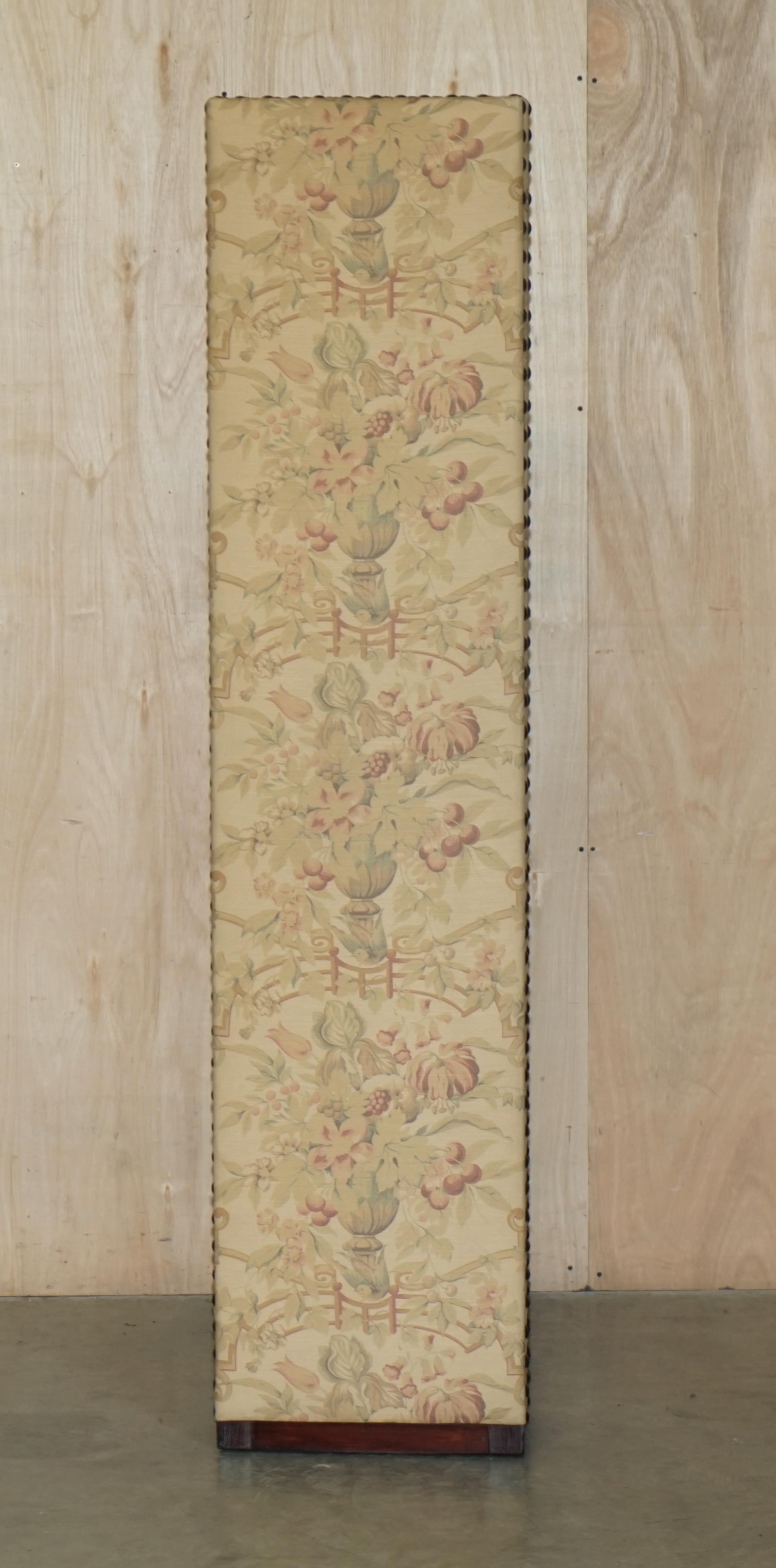 Large screen by George Smith in hardwood and floral fabric.
