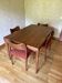 Table and chairs for the dining room, by Henning Kjaernulf for Vejle Stole.