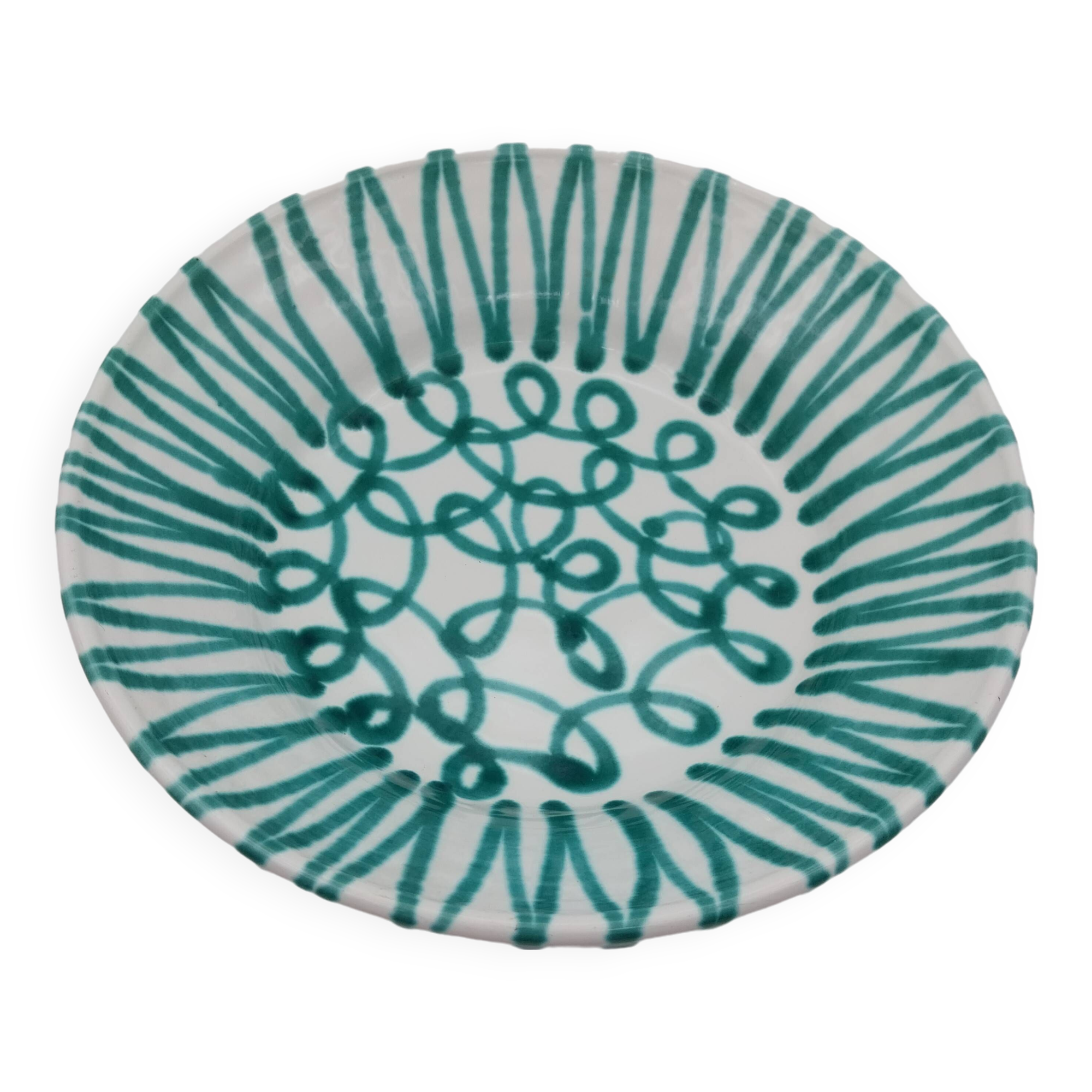 Gmundner decorative dish flamed green