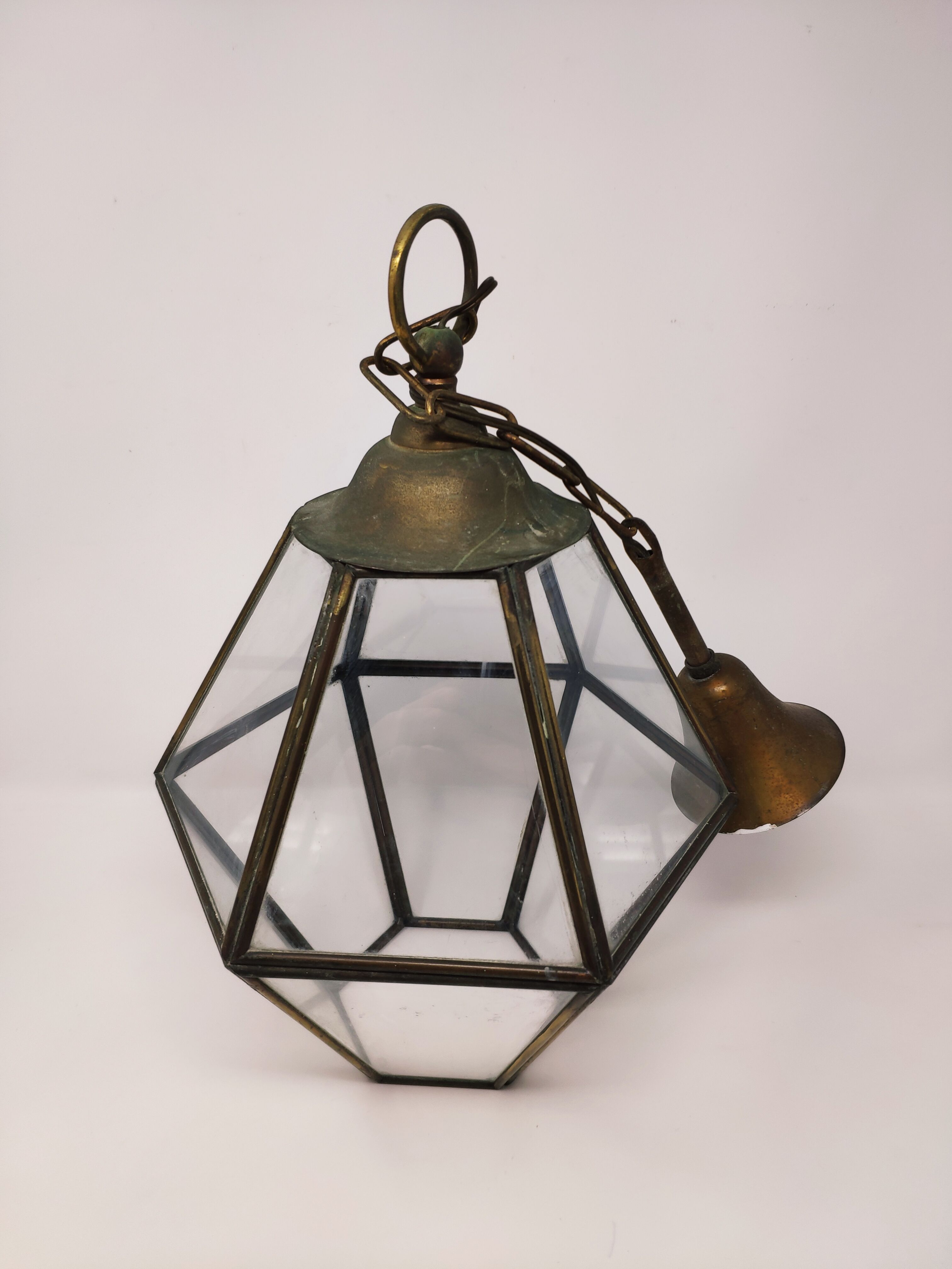 Lantern brass glass