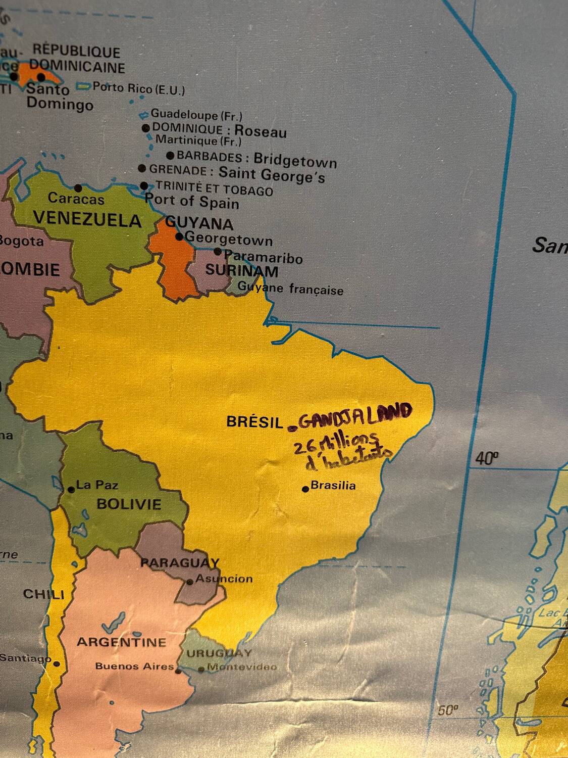 Vintage school map - Latin America - Éditions MDI